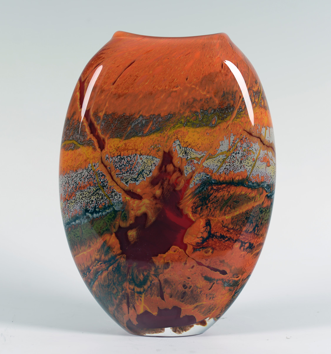 Fission Vase Small-Red by North Rim Glass Jared & Nicole Davis 