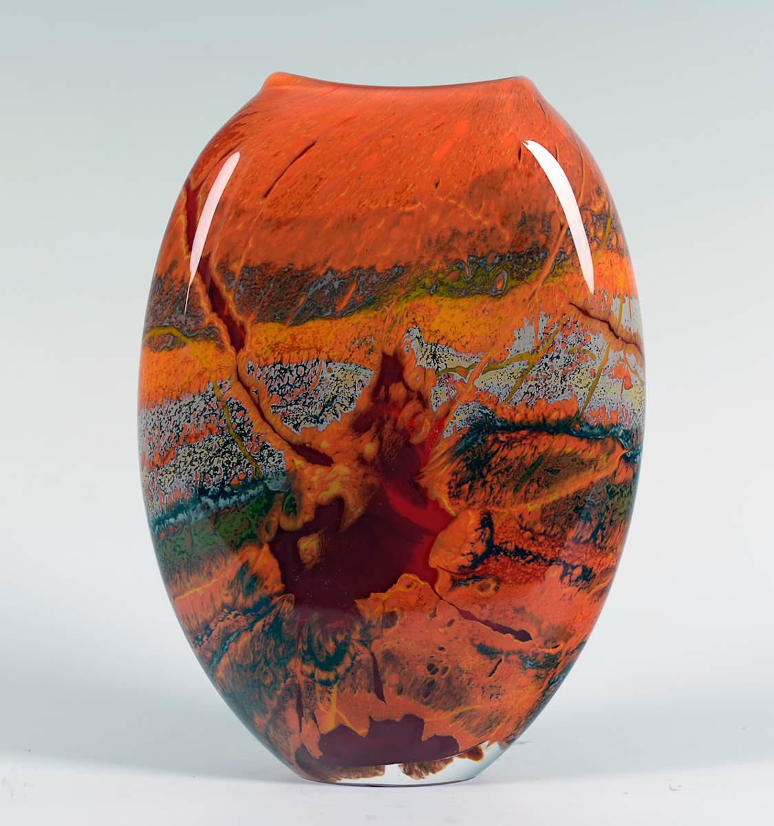 Fission Vase Small-Red by North Rim Glass Jared & Nicole Davis, Image 1.
