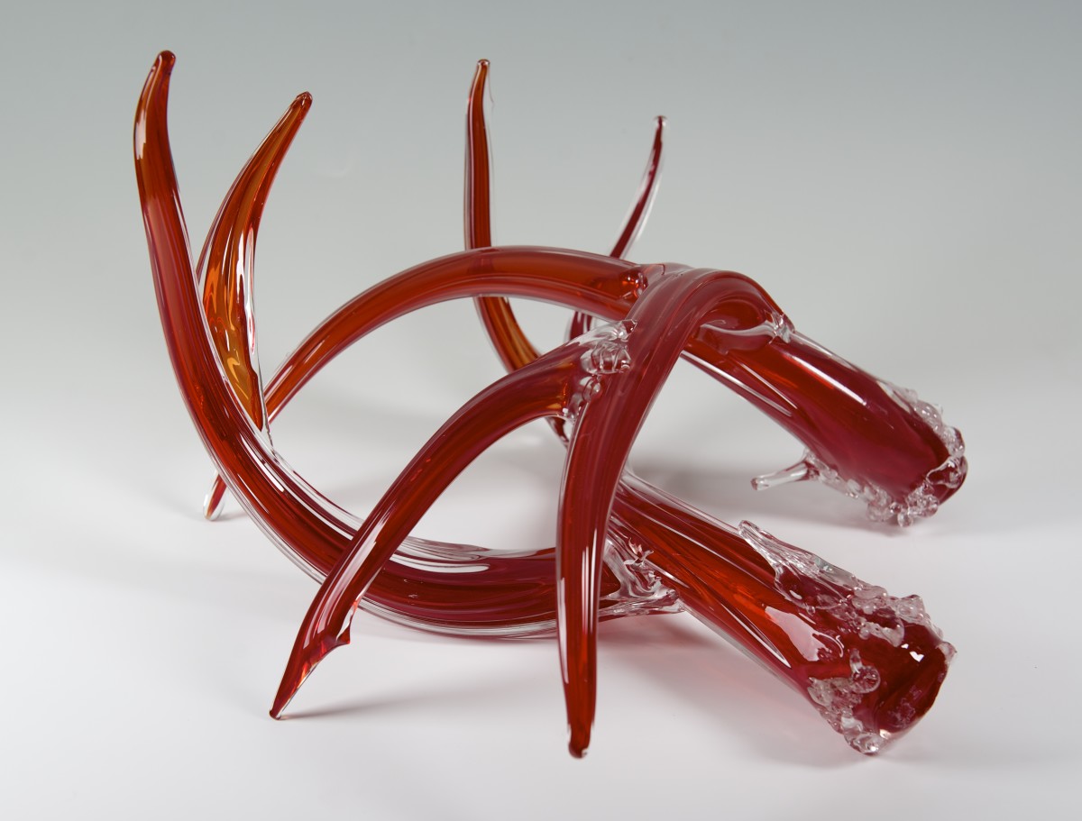 Antler Set-Red by North Rim Glass Jared & Nicole Davis 