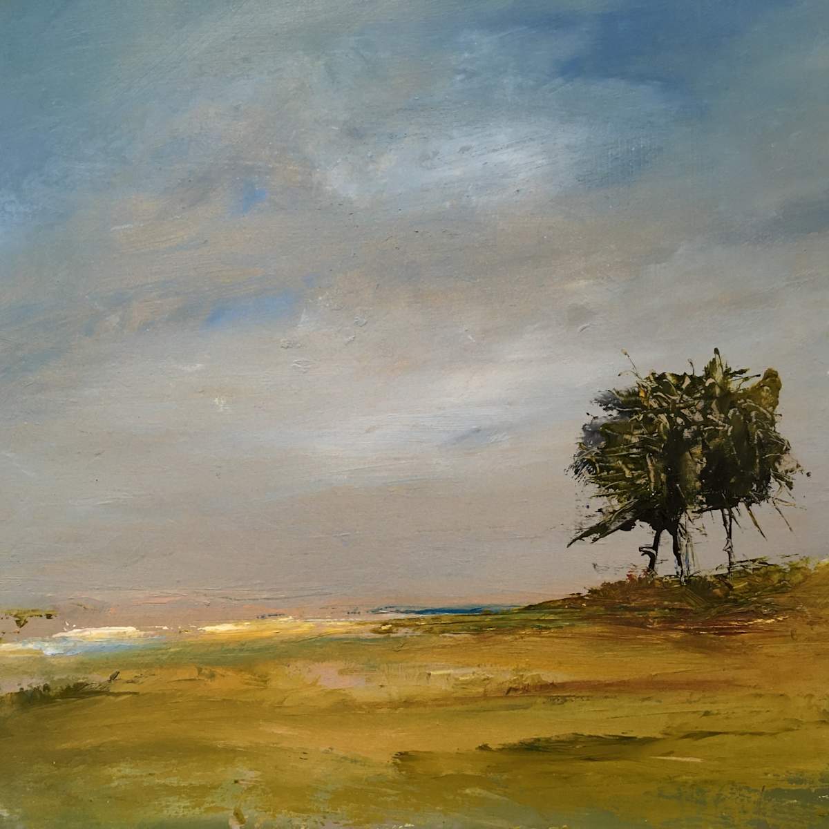 Lone Tree(Out painting, late autumn) by Marston Clough 