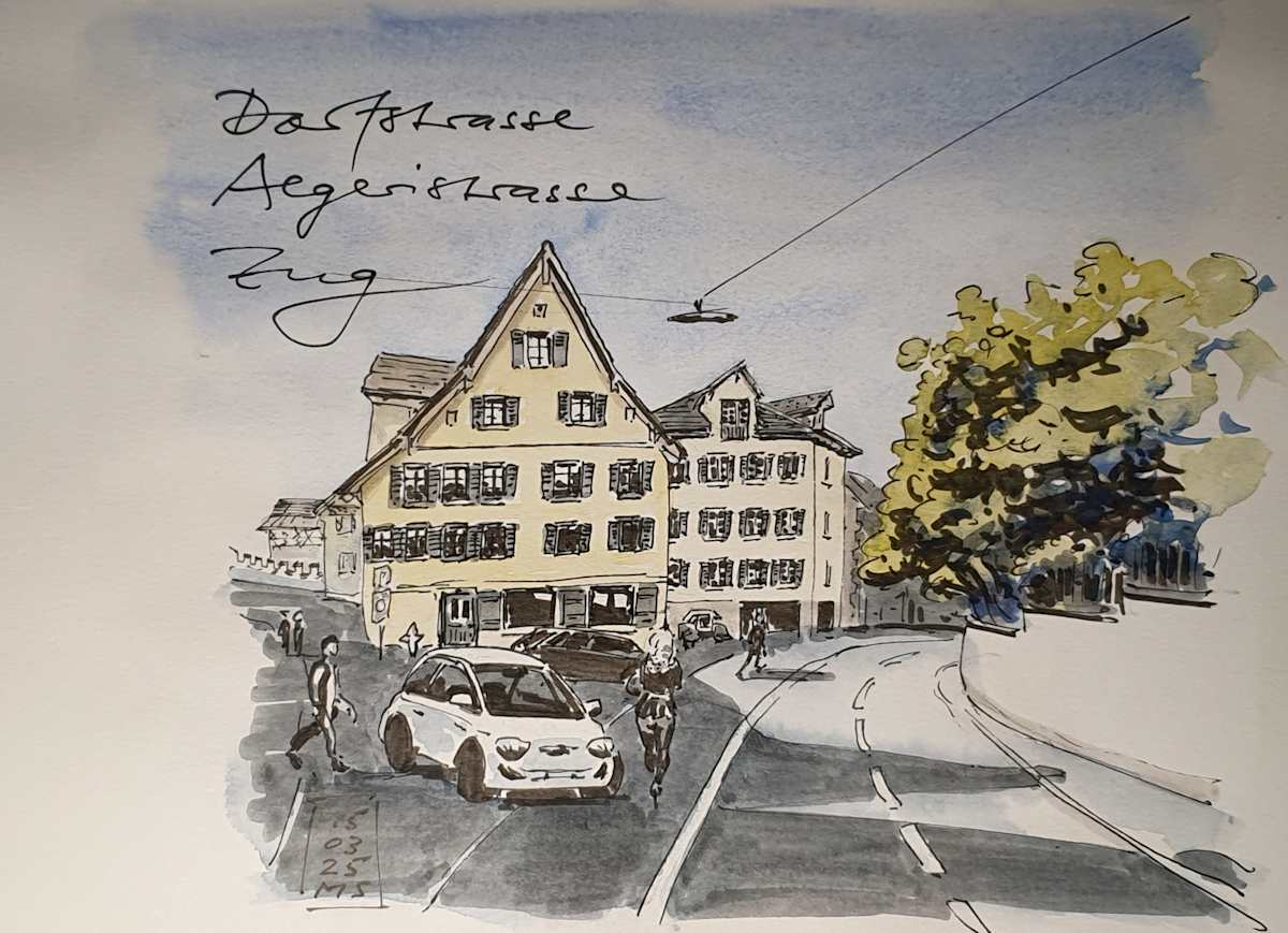 Aegeristrasse Dorfstrasse by Martin Spillmann 