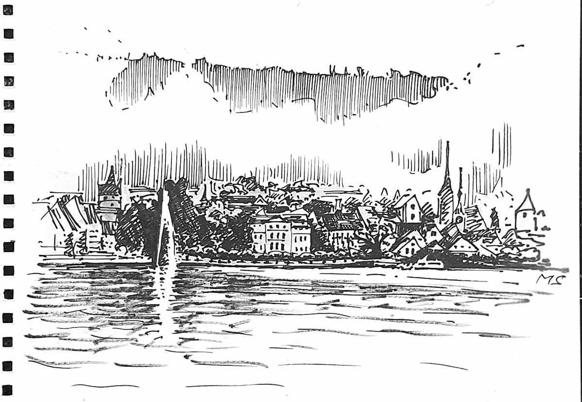 Zug vom Hafen by Martin Spillmann 