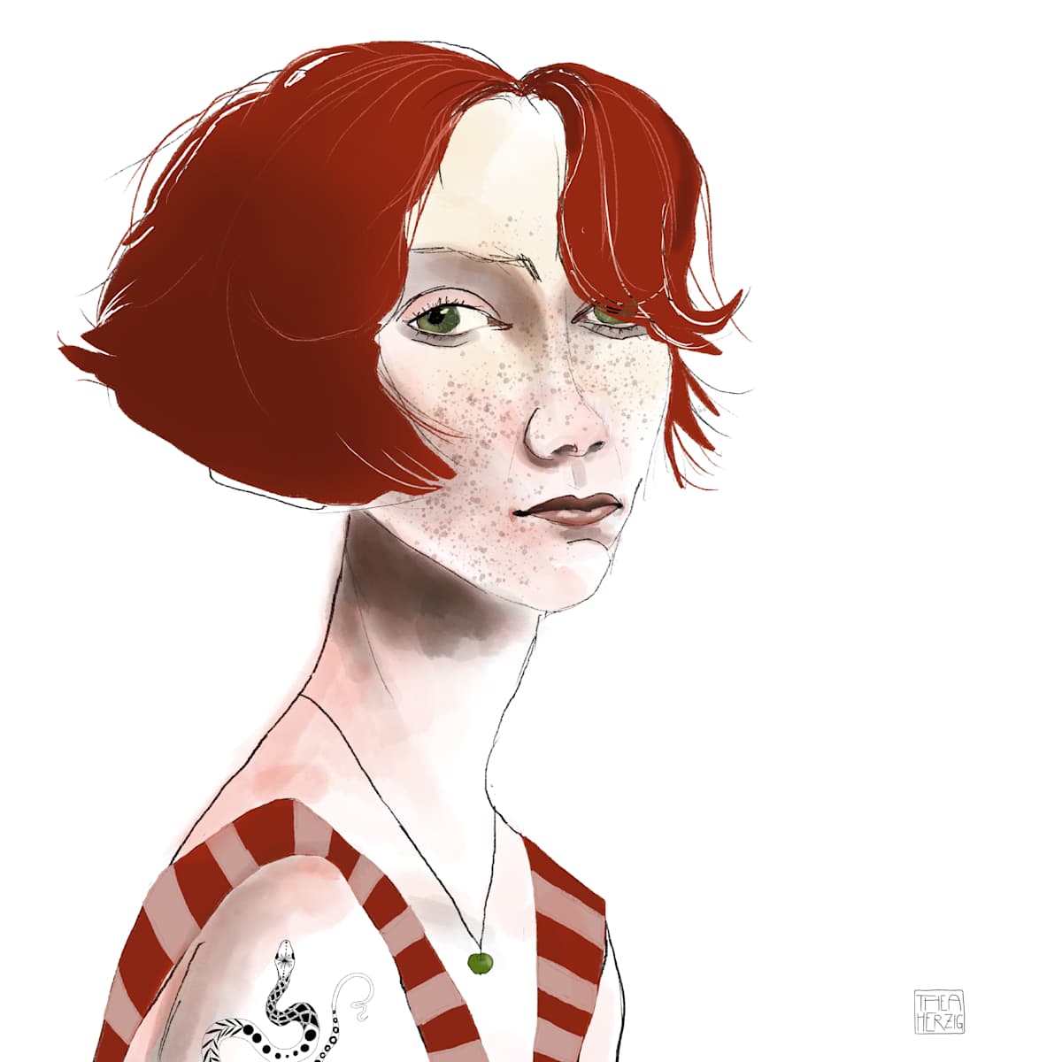 Portrait "Eva" by Thea Herzig, Image 1.