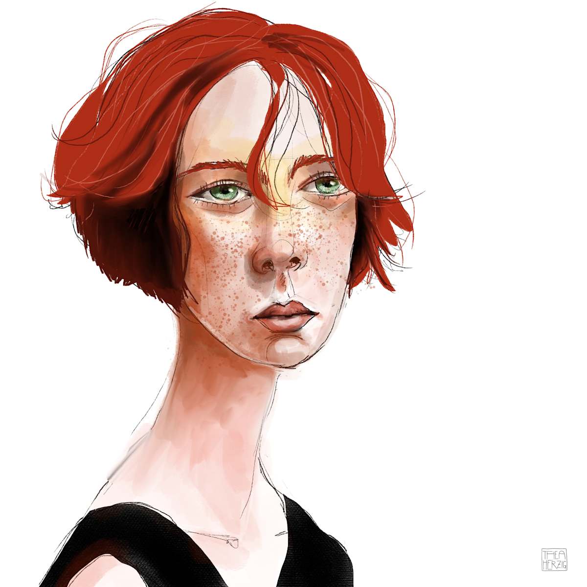 Portrait "Hannah" by Thea Herzig, Image 1.