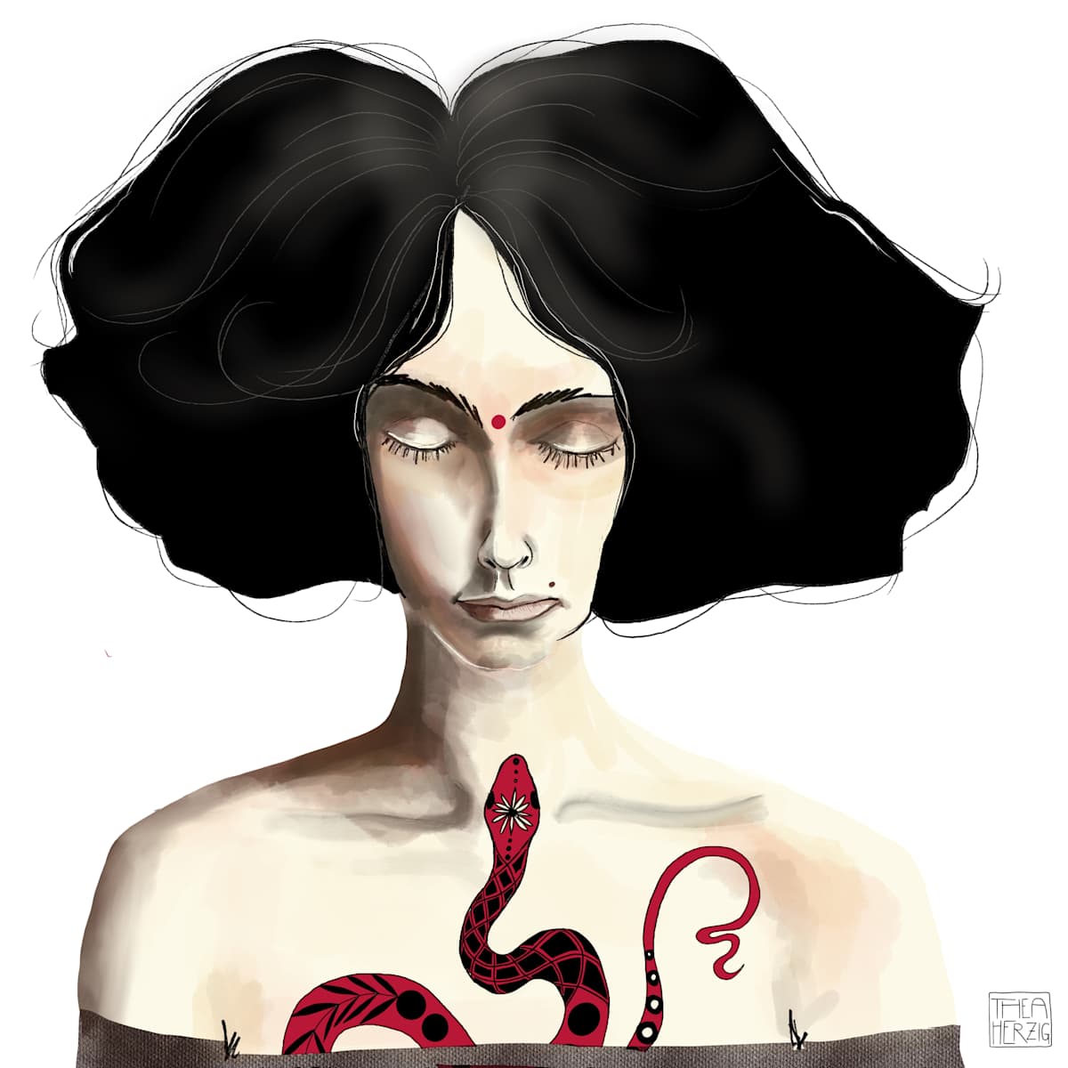 Portrait "Lilith 1" by Thea Herzig, Image 2.