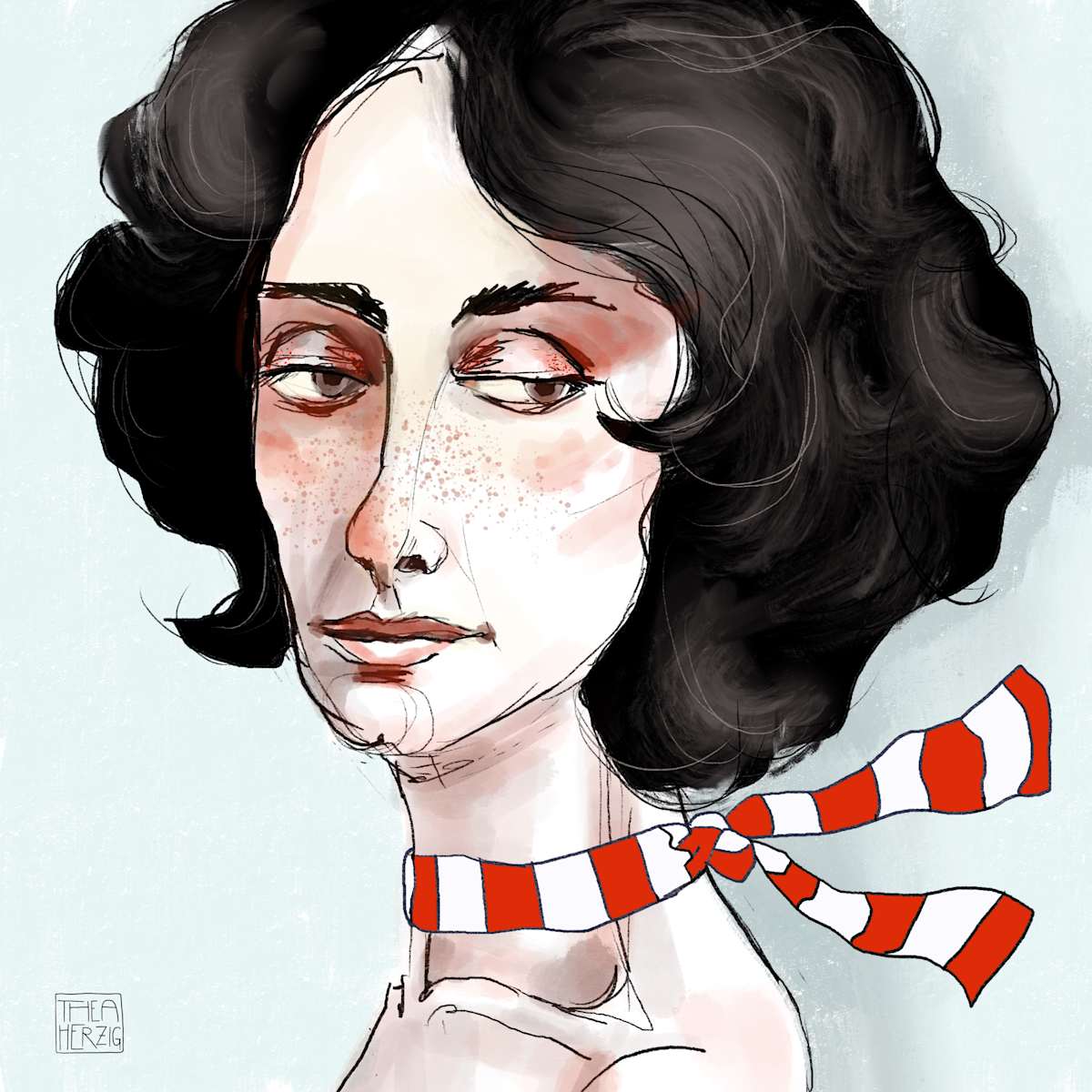 Portrait "Lina" by Thea Herzig, Image 1.