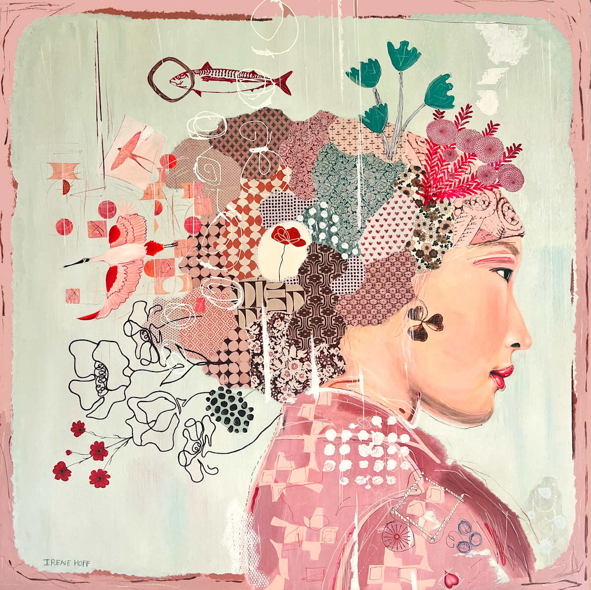 Believer by Art Irene Hoff  Image: Don’t let anyone tell you who to be or what to do. I mean seriously, when I used to tell people I’m a mixed media artist, they would tilt their head and say, ‘Wow, can you make a living out of that?’ It’s all about what YOU believe, what you feel driven to do in life, whether it’s a hobby, a career, or both.

This painting embodies doing what you love most and letting others worry about their own journey