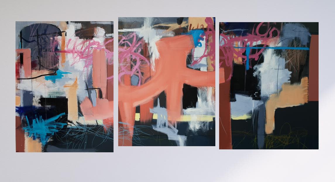 Flamingo Crescent : Triptych by Richard Ketley 