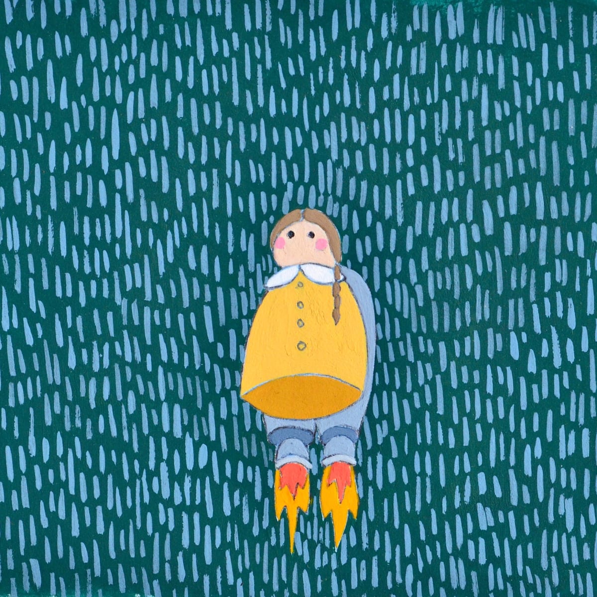 Lolly and the Jetpack Original Painting 