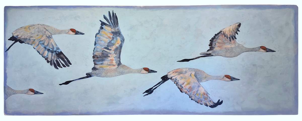 Migration (Sandhill Cranes) by Layla Luna 