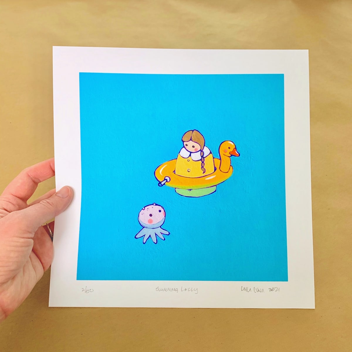Swimming Lolly Limited Edition Print by Layla Luna 