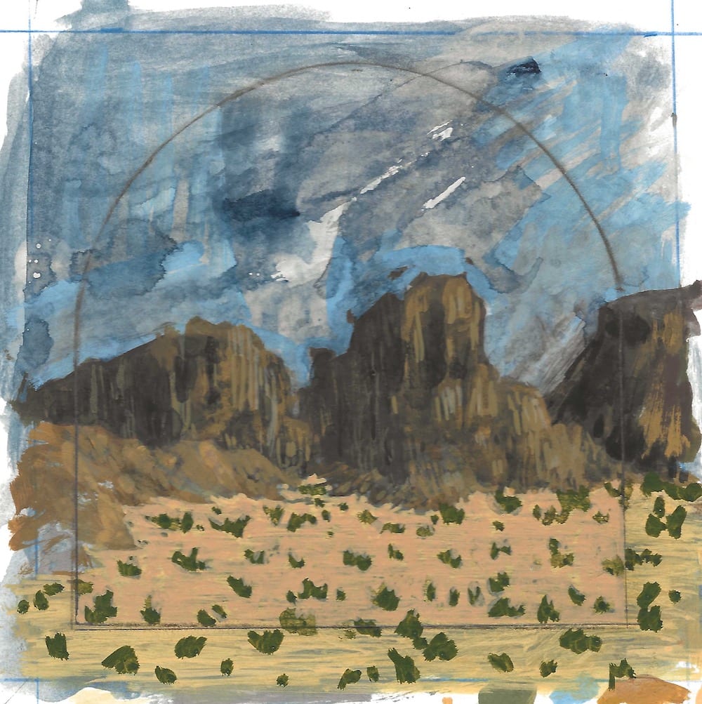 Tall Mountains and Dark Clouds by Layla Luna 