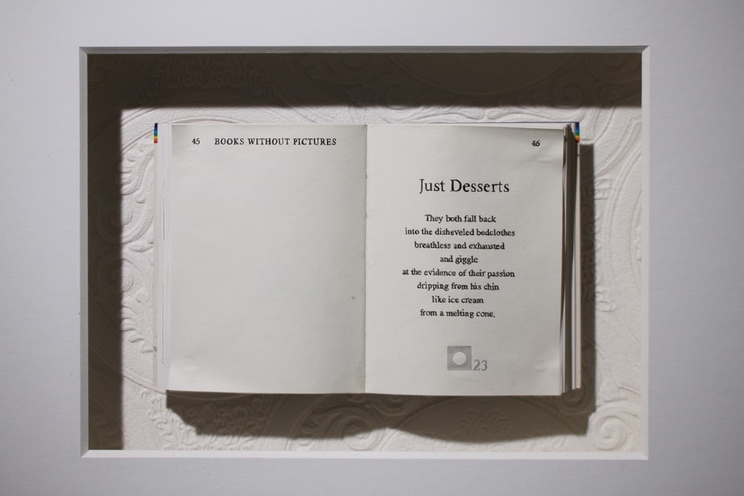 "Just Desserts" from the Books Without Pictures series by Marshall Harris  Image: "Just Desserts" detail