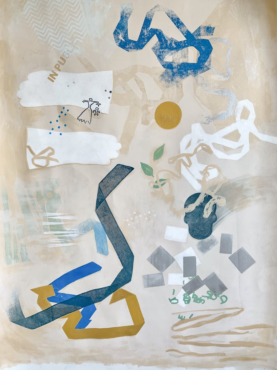 Anthropocene by Clare Winslow  Image: Anthropocene, Acrylic with Silkscreen, detail