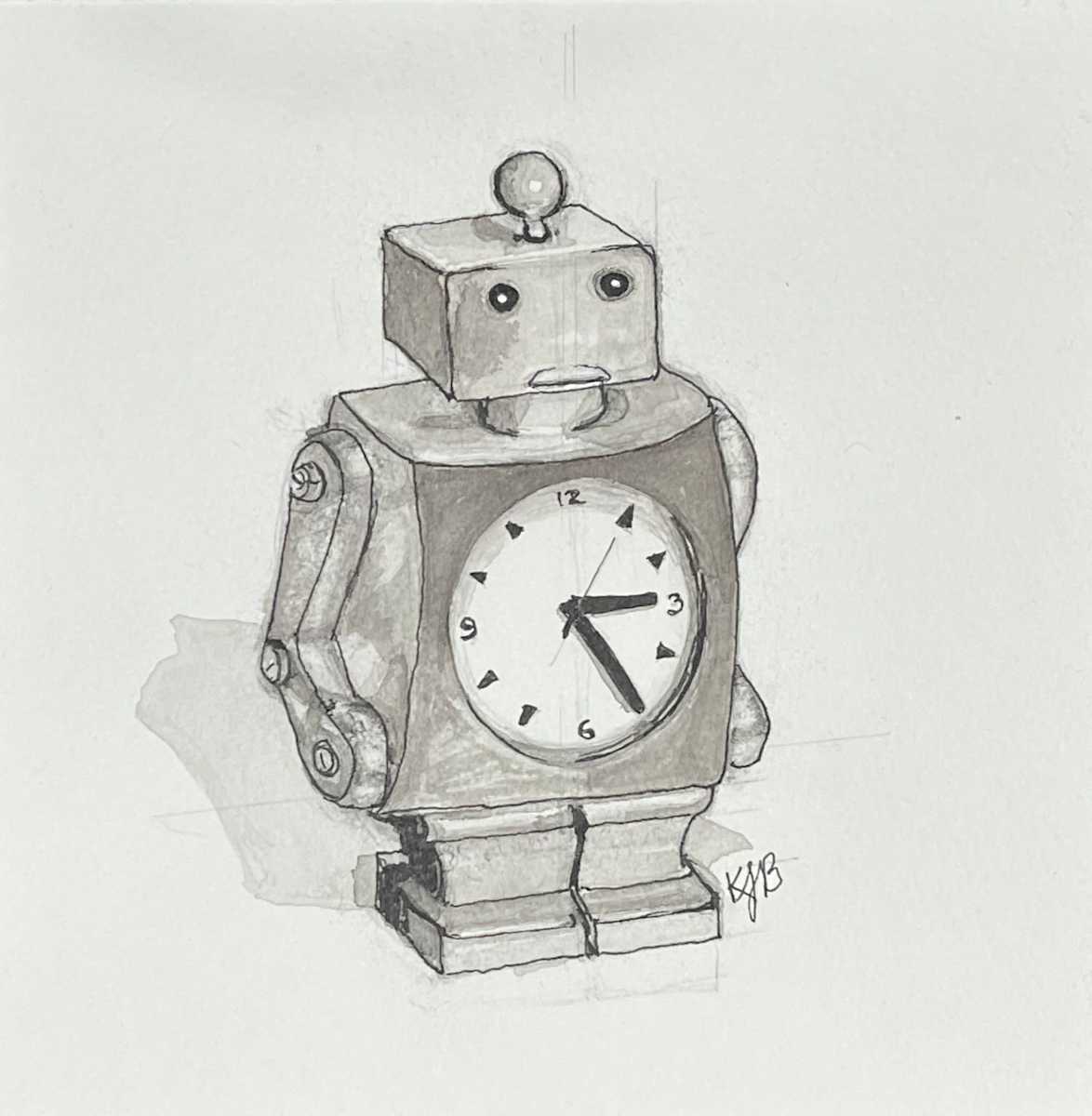 Robot Clock by KJ Bateman  Image: Robot Clock