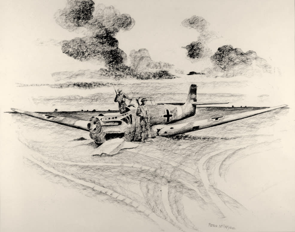 A Crashed German Plane by Peter McIntyre  Image: Photographer: Wayfarer