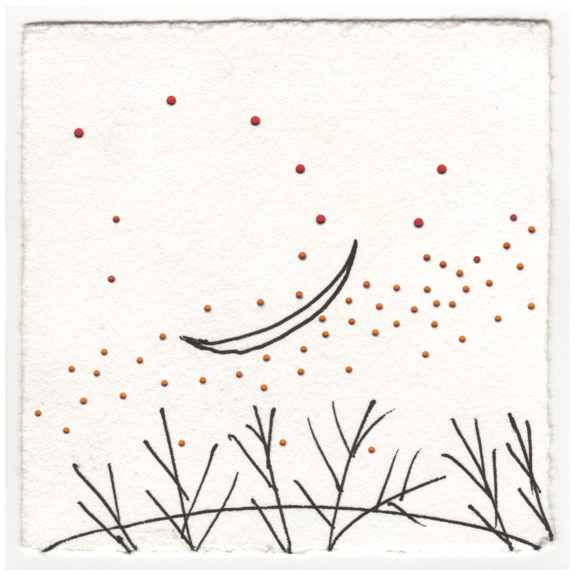 The New Moon and the Big Dipper. #016 by Raya Bodnarchuk, Estate, Image 1.