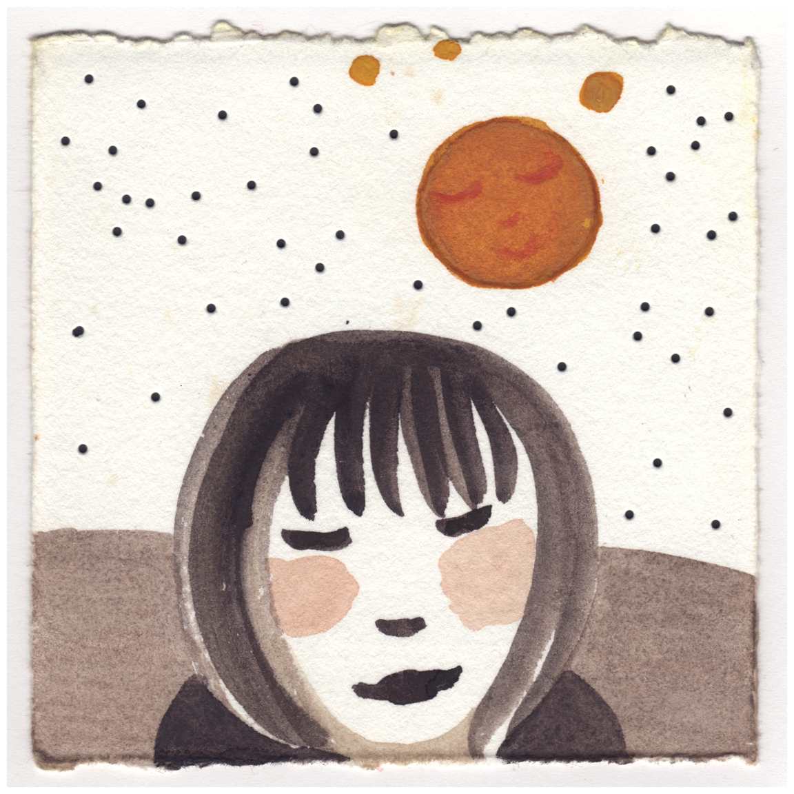 The Moon and Jupiter. #060 by Raya Bodnarchuk, Estate, Image 1.