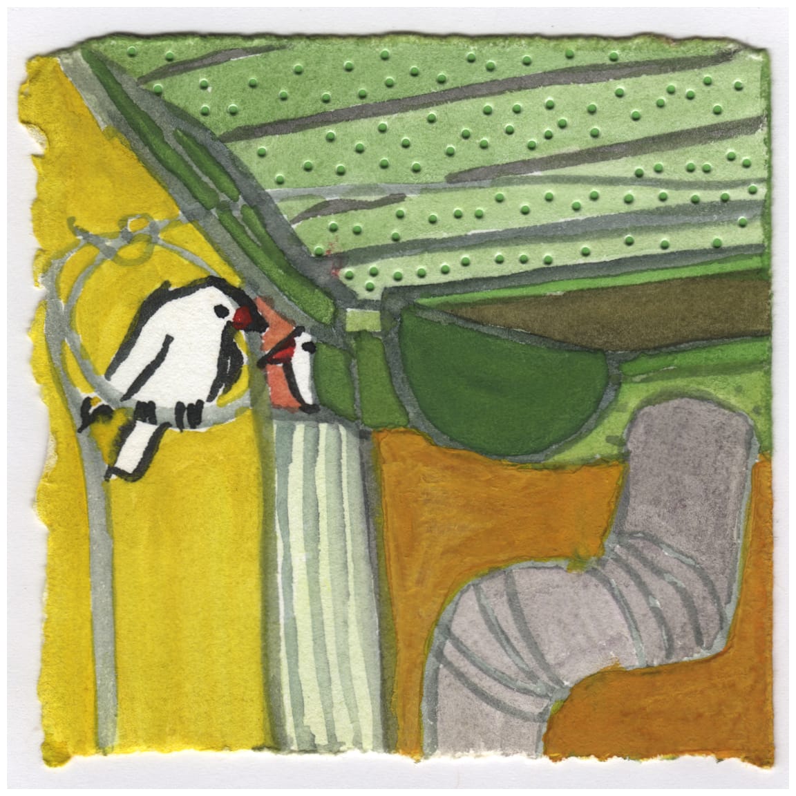 Nesting in my Neighbors' Roof. #077 by Raya Bodnarchuk, Estate, Image 1.