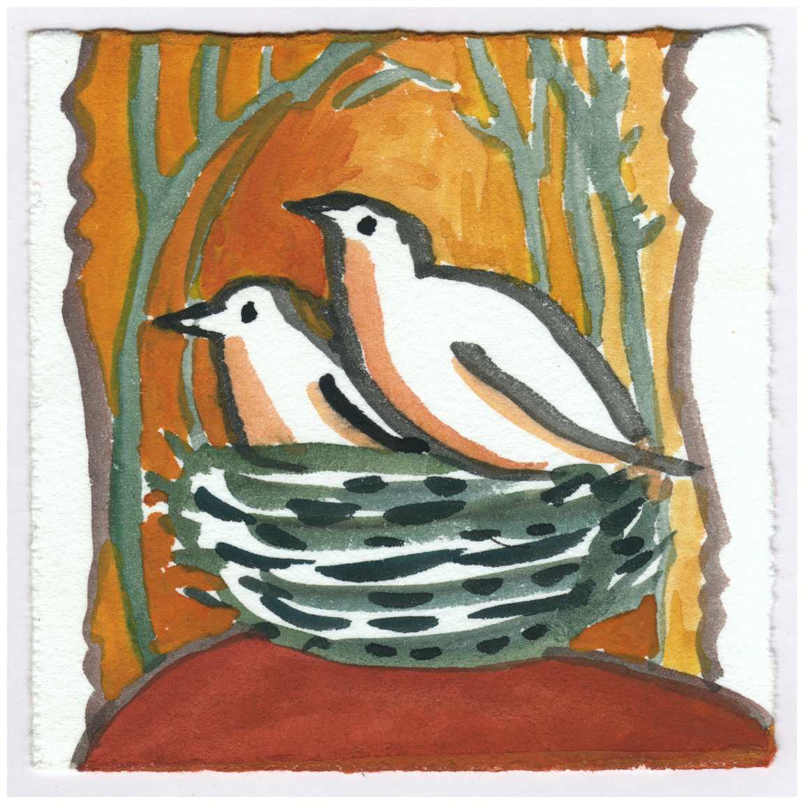 Doves on Jane's Porch. #129 by Raya Bodnarchuk, Estate, Image 1.