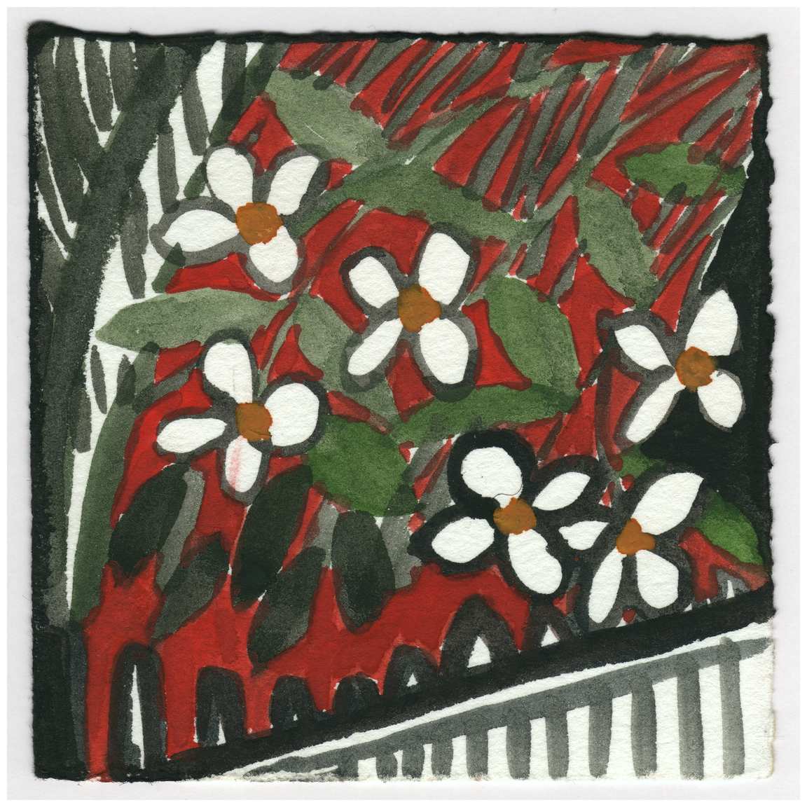 The Mock Orange at Night Tonight. Thank You My Dear Friends for the Good Wishes. They Add up Greatly. #161 by Raya Bodnarchuk, Estate, Image 1.