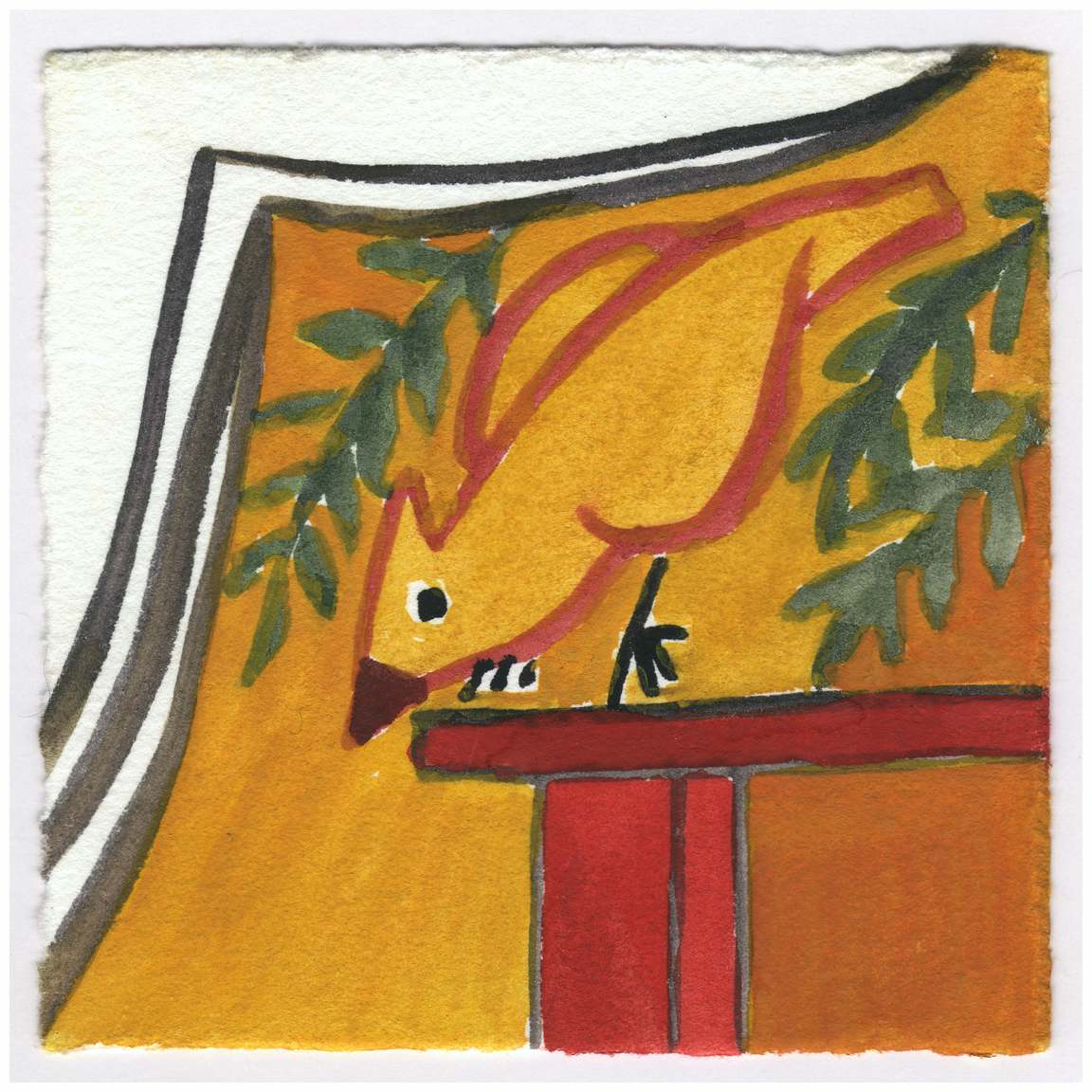 The Cardinal This Morning. Looking In. #163 by Raya Bodnarchuk, Estate, Image 1.