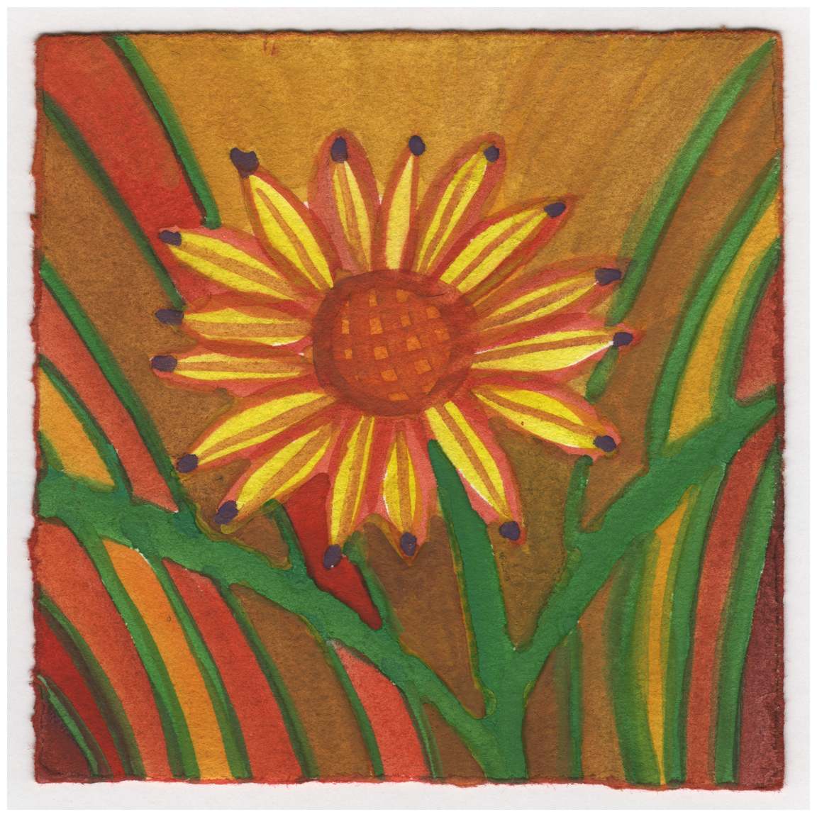 A Flower in the Grass. #179 by Raya Bodnarchuk, Estate, Image 1.
