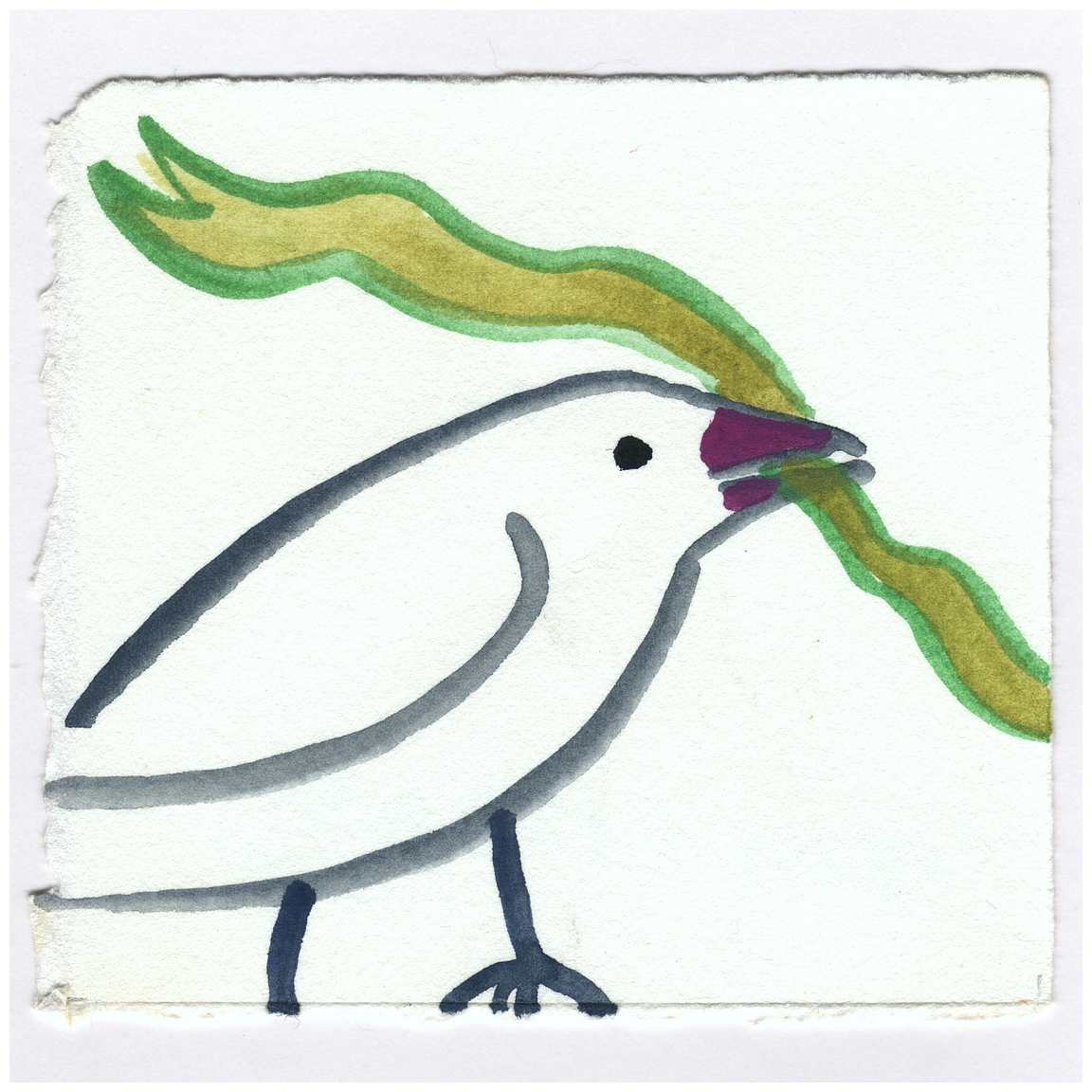 A Bird With a Ribbon. #221 by Raya Bodnarchuk, Estate, Image 1.