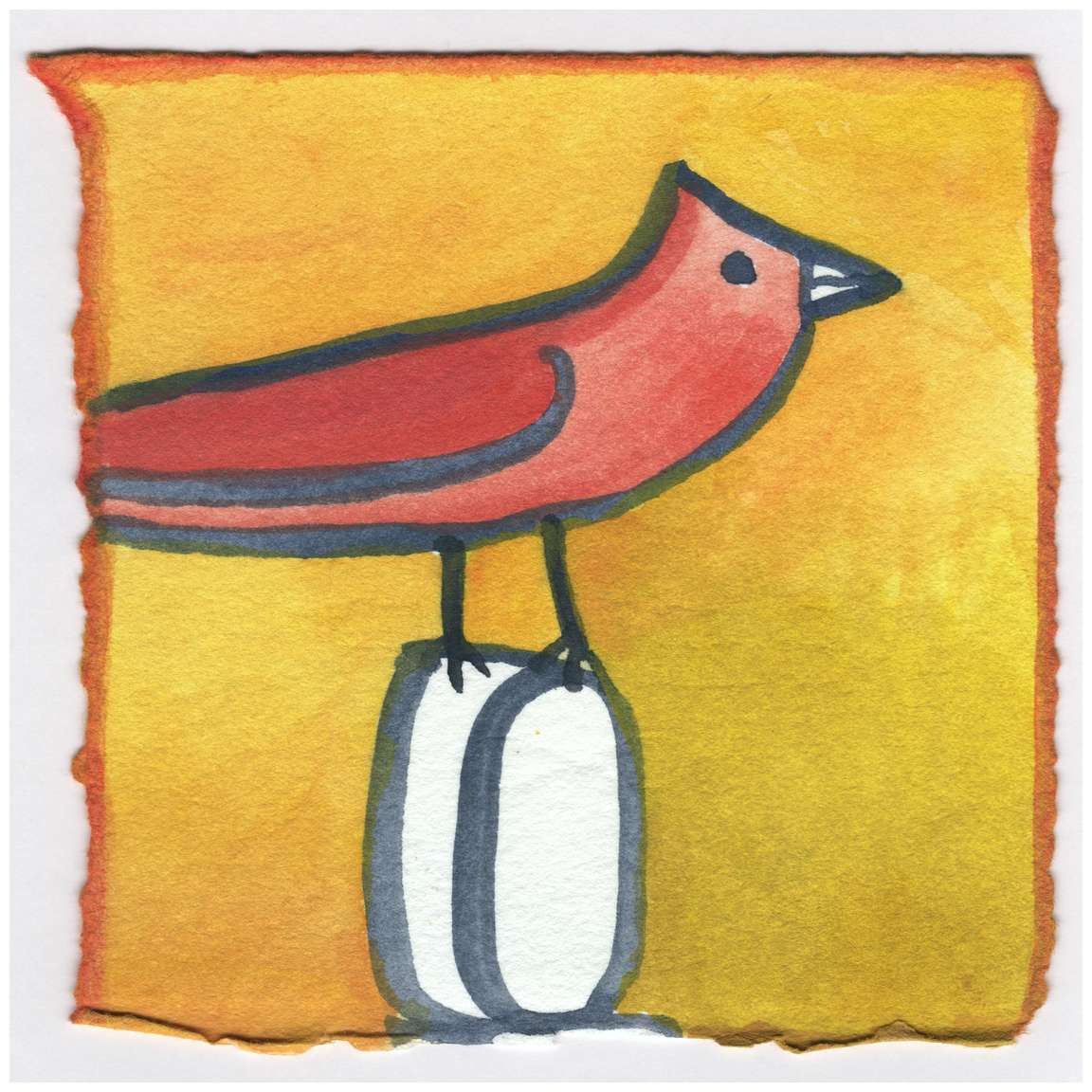 The Cardinal on the Front Porch. #246 by Raya Bodnarchuk, Estate, Image 1.