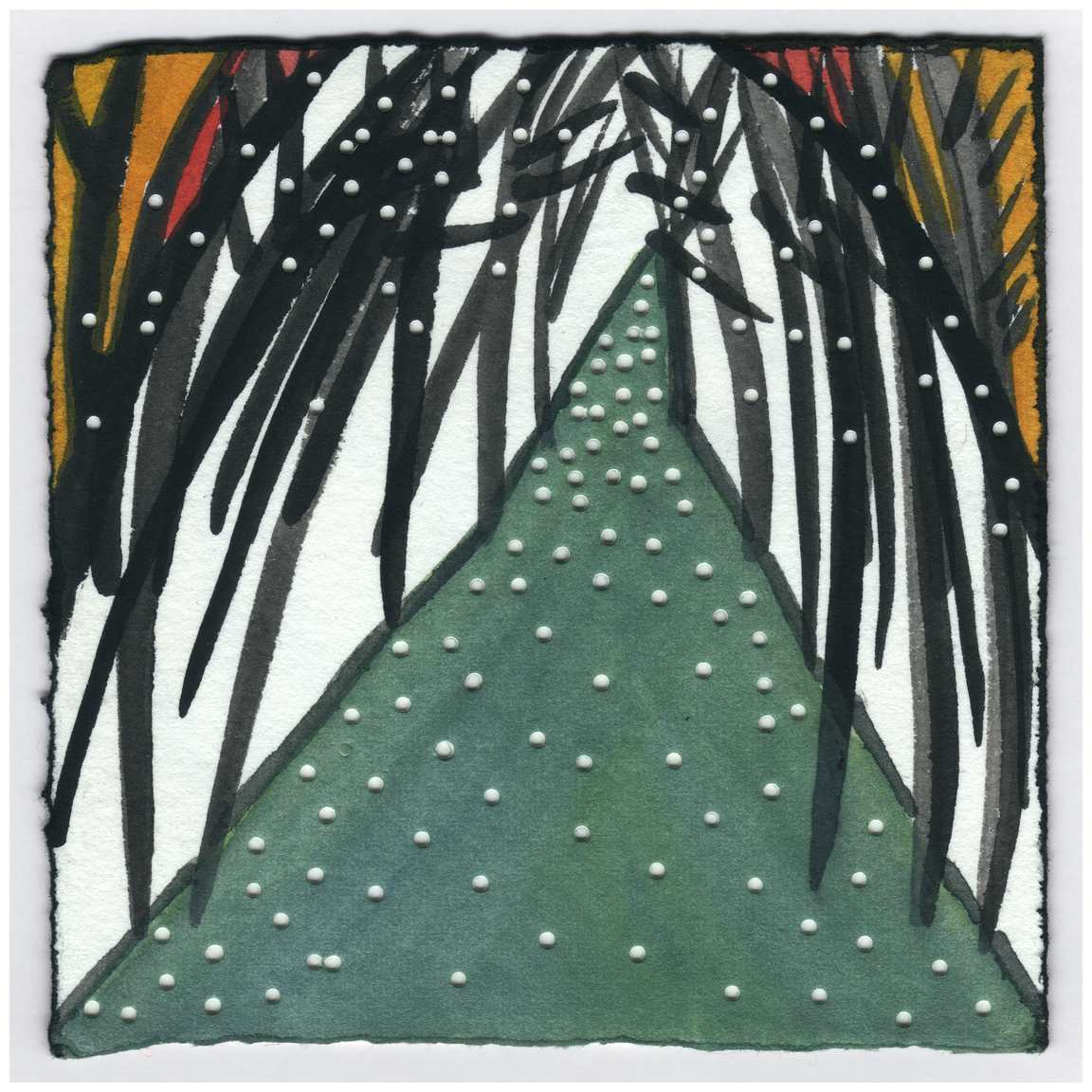 Snow in the Woods. 12/13/14. #369 by Raya Bodnarchuk, Estate, Image 1.
