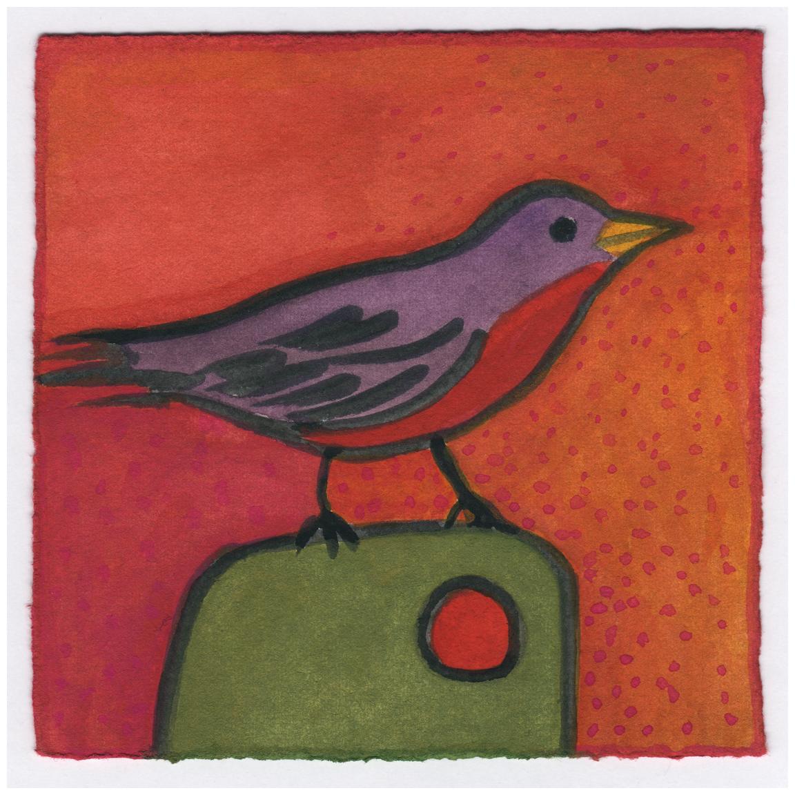 A Robin on the Rudder. Happy New Year ! 12/31/14. #388 by Raya Bodnarchuk, Estate, Image 1.