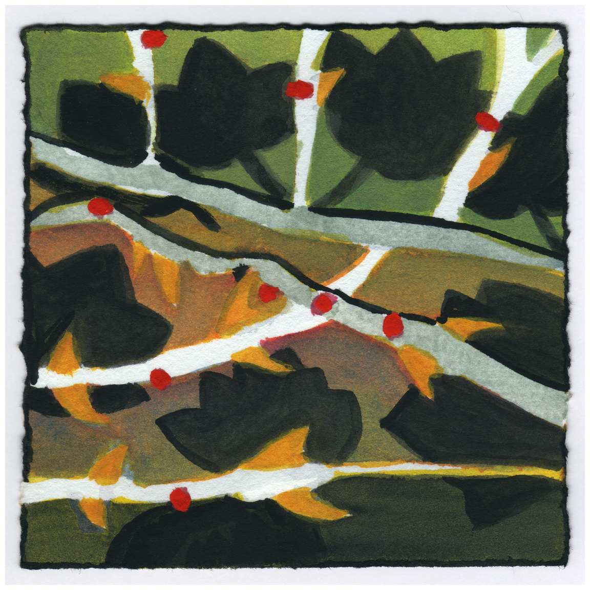 Golden Thorns and Ivy. #462 by Raya Bodnarchuk, Estate, Image 1.