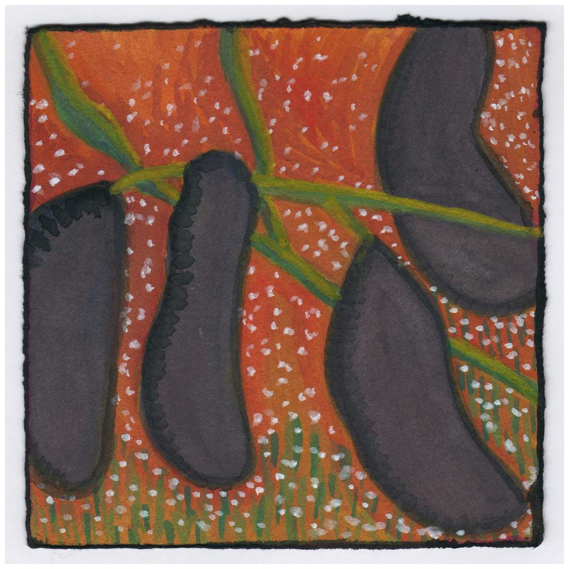 Seed Pods Over Wild Flowers. #479 by Raya Bodnarchuk, Estate, Image 1.