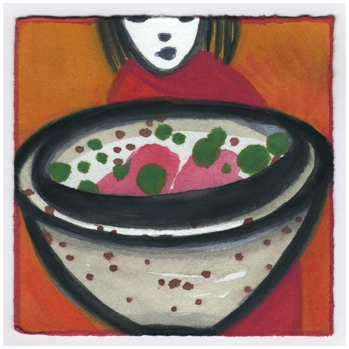 Ryan Wall's Olive Bowl. With Rick Wall #483 by Raya Bodnarchuk, Estate, Image 1.