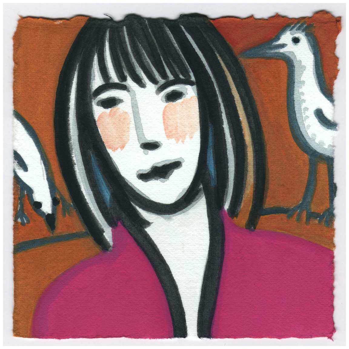 Some Birds in the Background. #583 by Raya Bodnarchuk, Estate, Image 1.