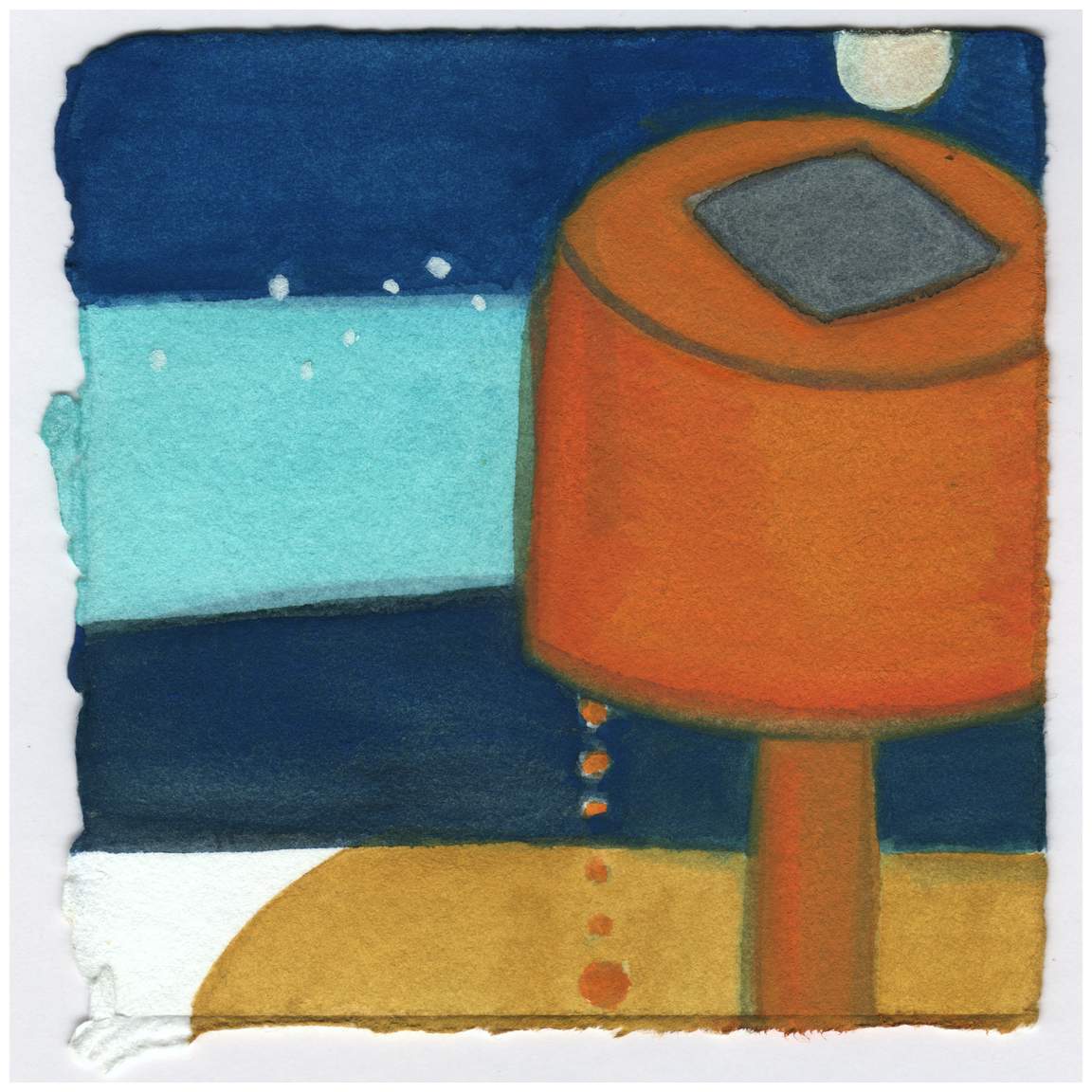 The Table by the Bay with Moon Light and Solar Powered Light. #605 by Raya Bodnarchuk, Estate, Image 1.