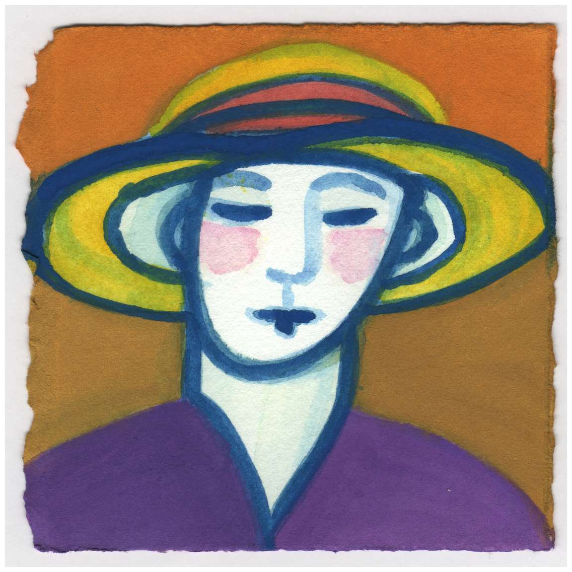 The Hat With a Ribbon. #616 by Raya Bodnarchuk, Estate, Image 1.