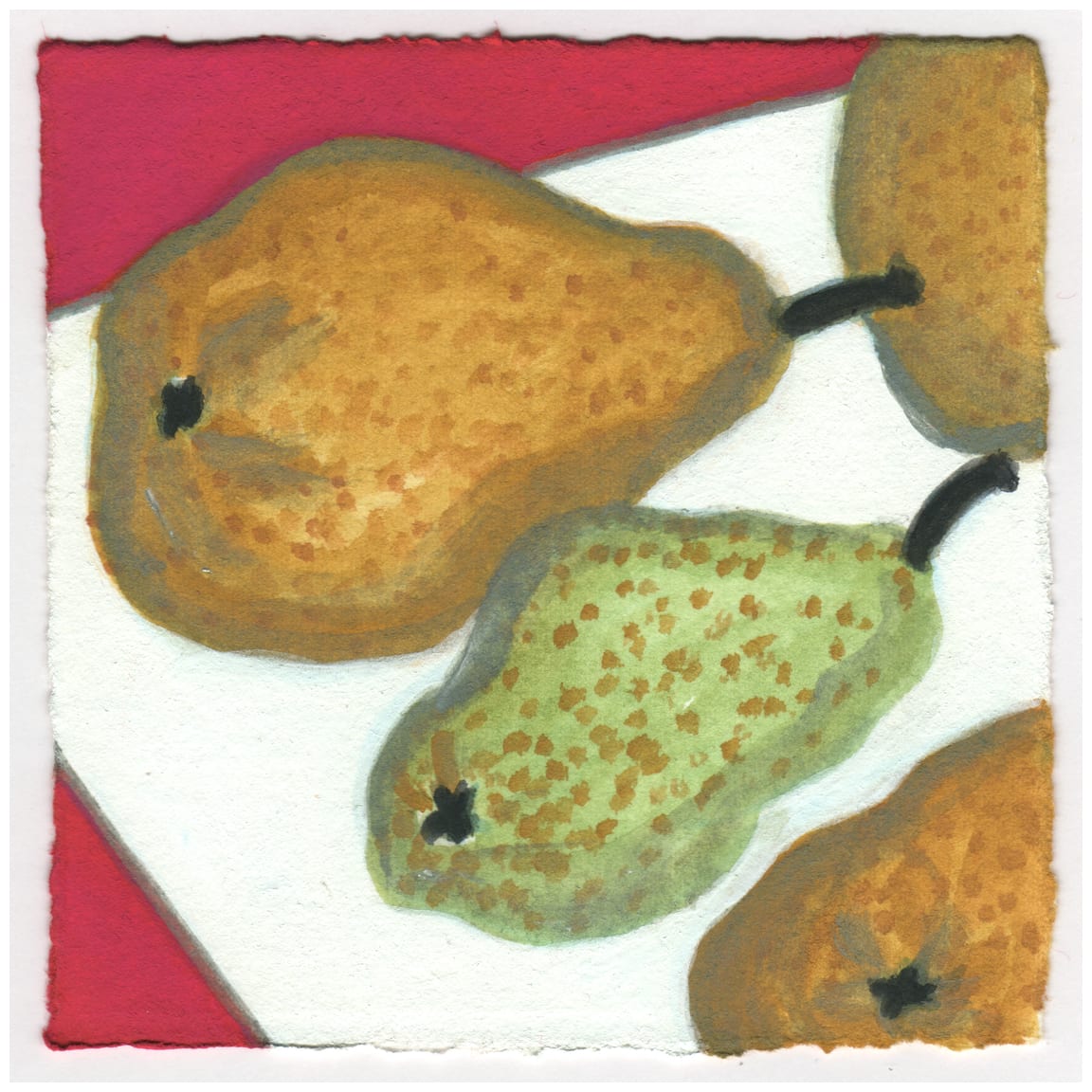 Three Comise and a Bartlett. Henry's Pears. #641 by Raya Bodnarchuk, Estate 