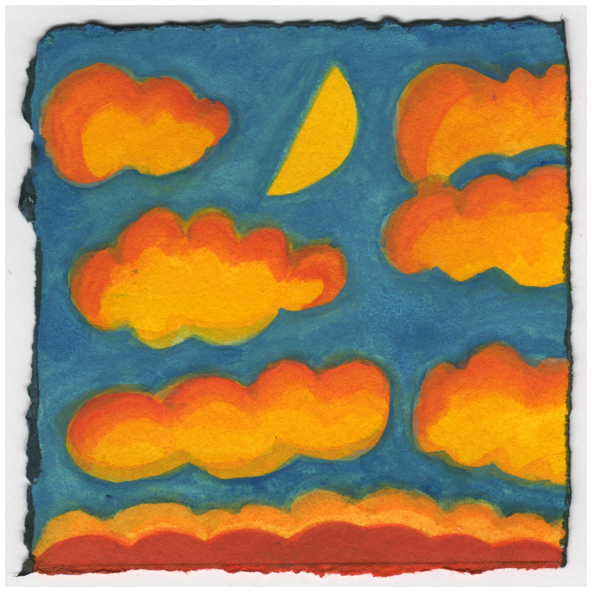 Moon Lit Sky. #654 by Raya Bodnarchuk, Estate, Image 1.