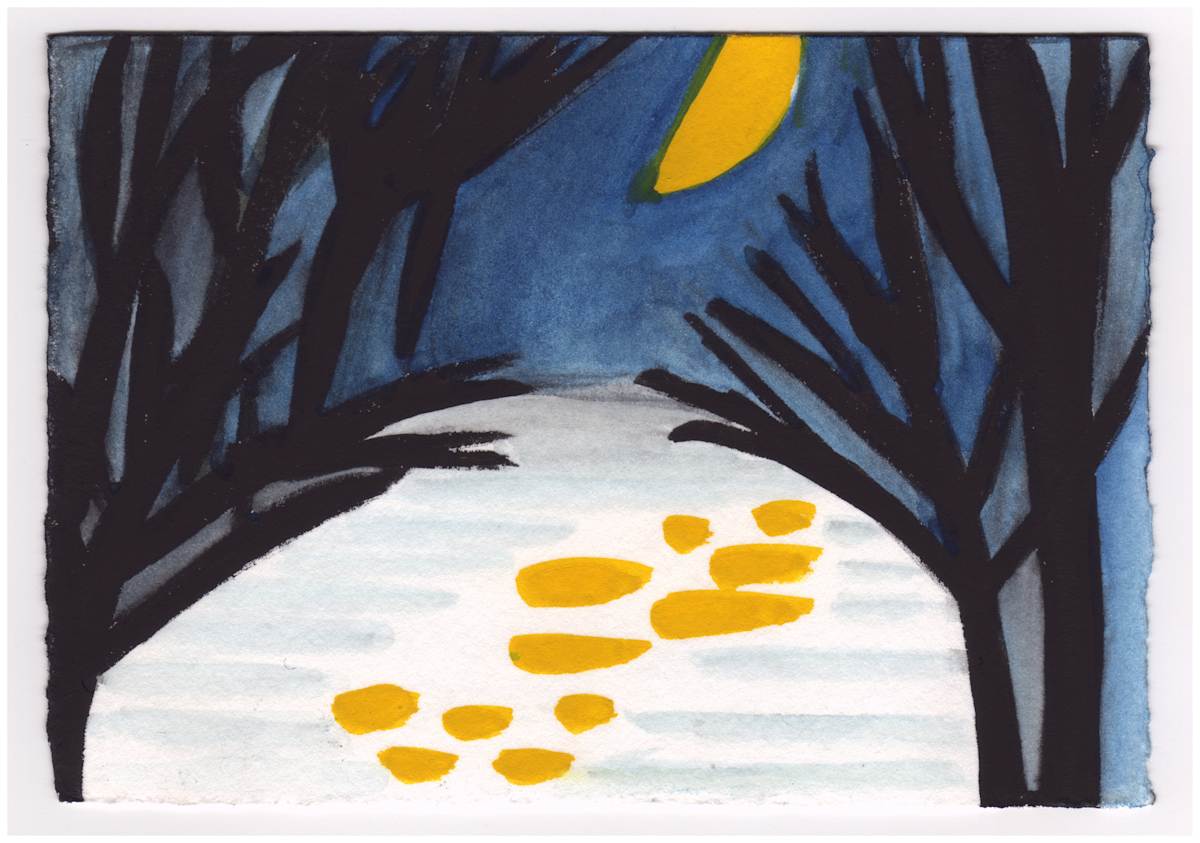 Moonlight on the Cabin John Creek. #685 by Raya Bodnarchuk, Estate, Image 1.