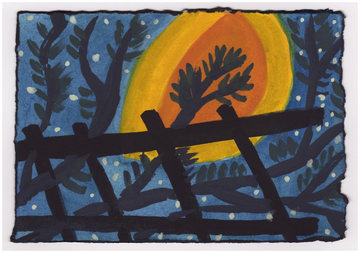 The Moon and the Vines on the Arbor. #687 by Raya Bodnarchuk, Estate, Image 1.