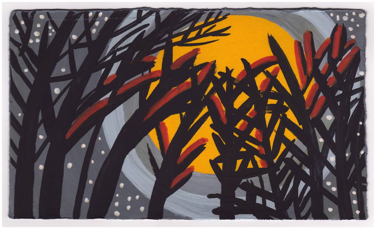 A Big Moon in the Trees. #693 by Raya Bodnarchuk, Estate, Image 1.