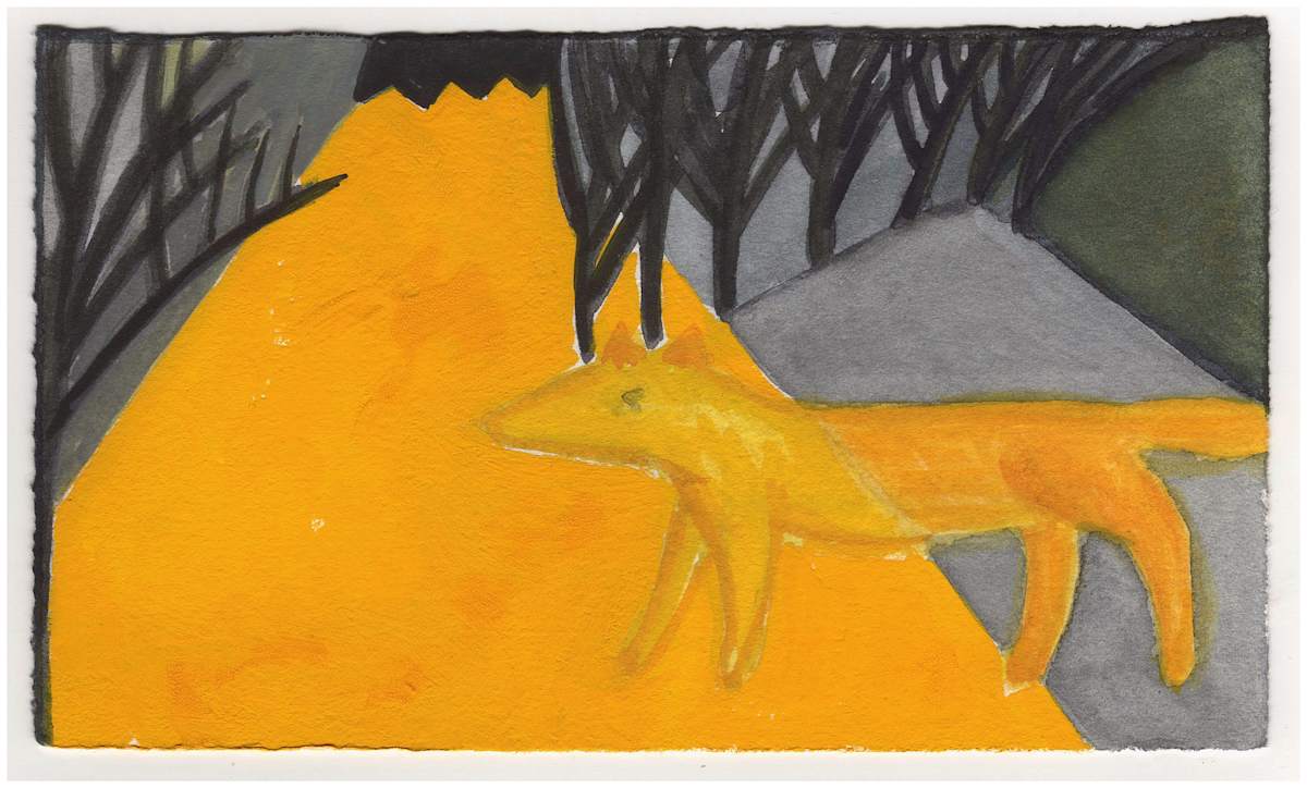 The Coyote on My Street at Midnight. #799 by Raya Bodnarchuk, Estate, Image 1.