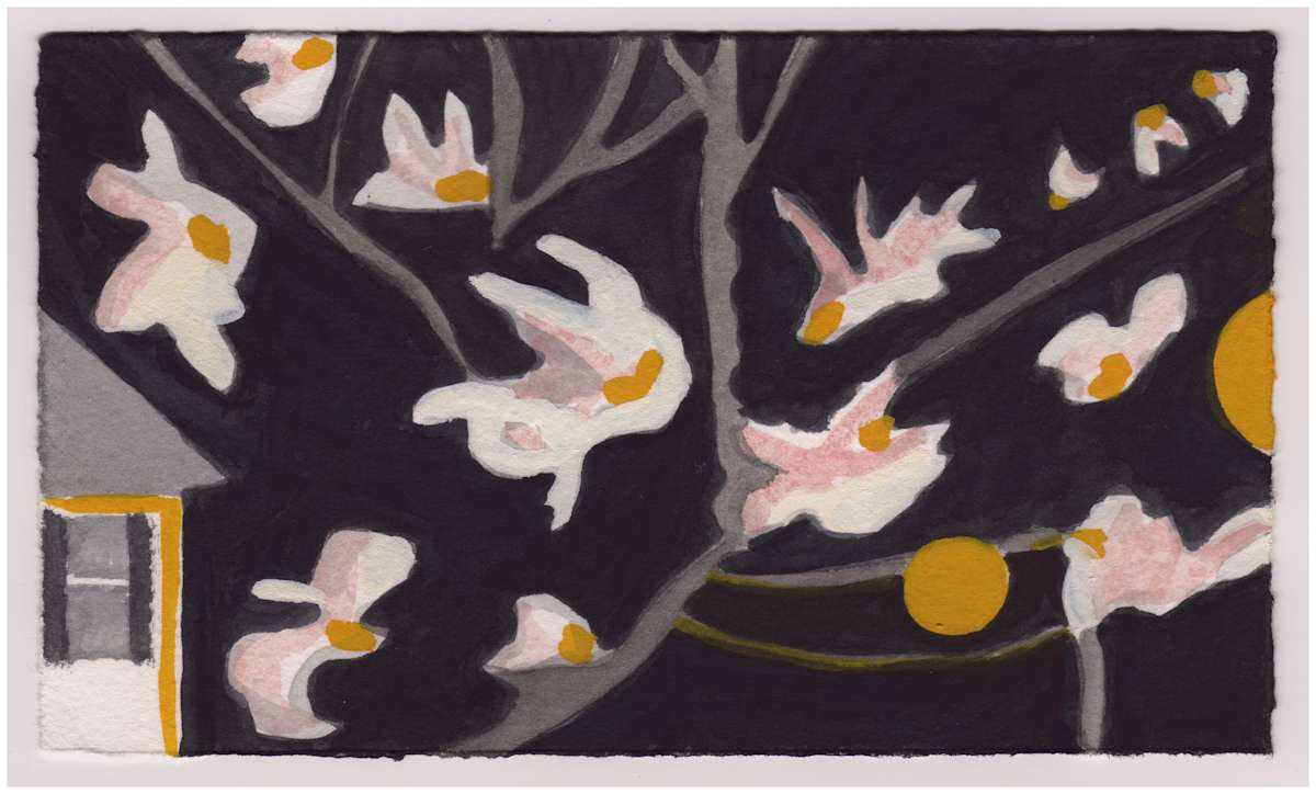 The Magnolias at Night. #833 by Raya Bodnarchuk, Estate, Image 1.