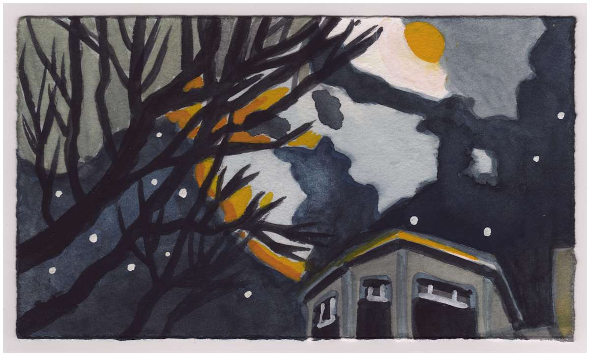 The Moon and Clouds. #836 by Raya Bodnarchuk, Estate, Image 1.