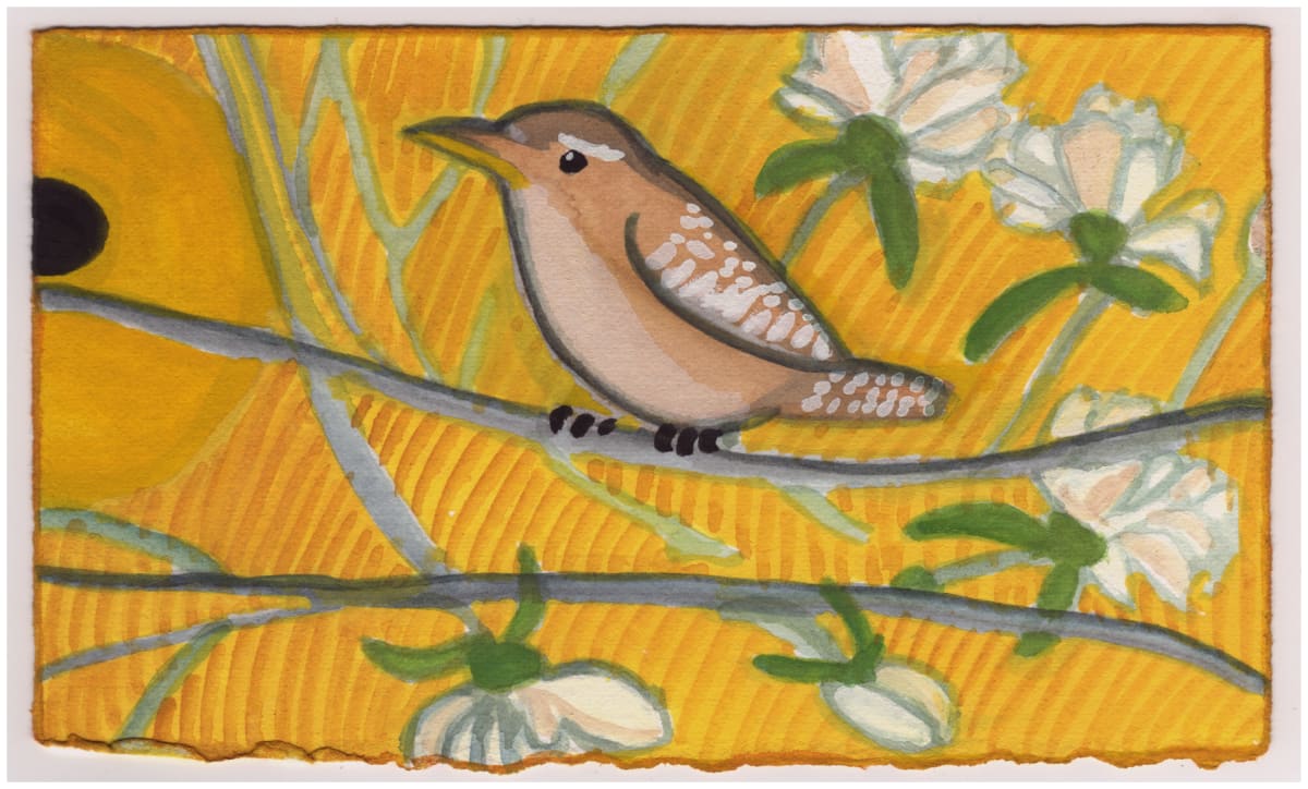 The Wren and Some Roses. #908 by Raya Bodnarchuk, Image 1.