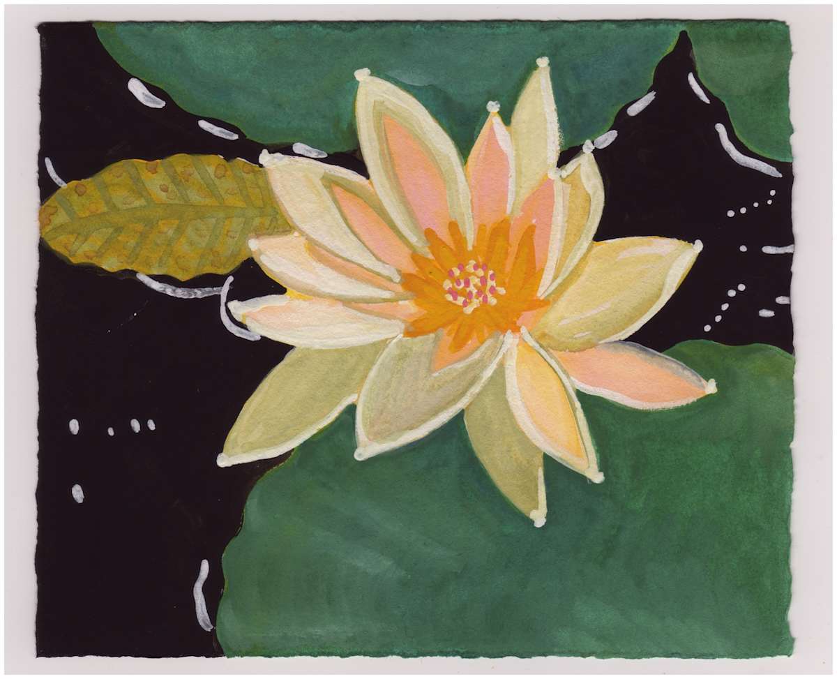 A Water Lily Nearby. #945 by Raya Bodnarchuk, Estate, Image 1.