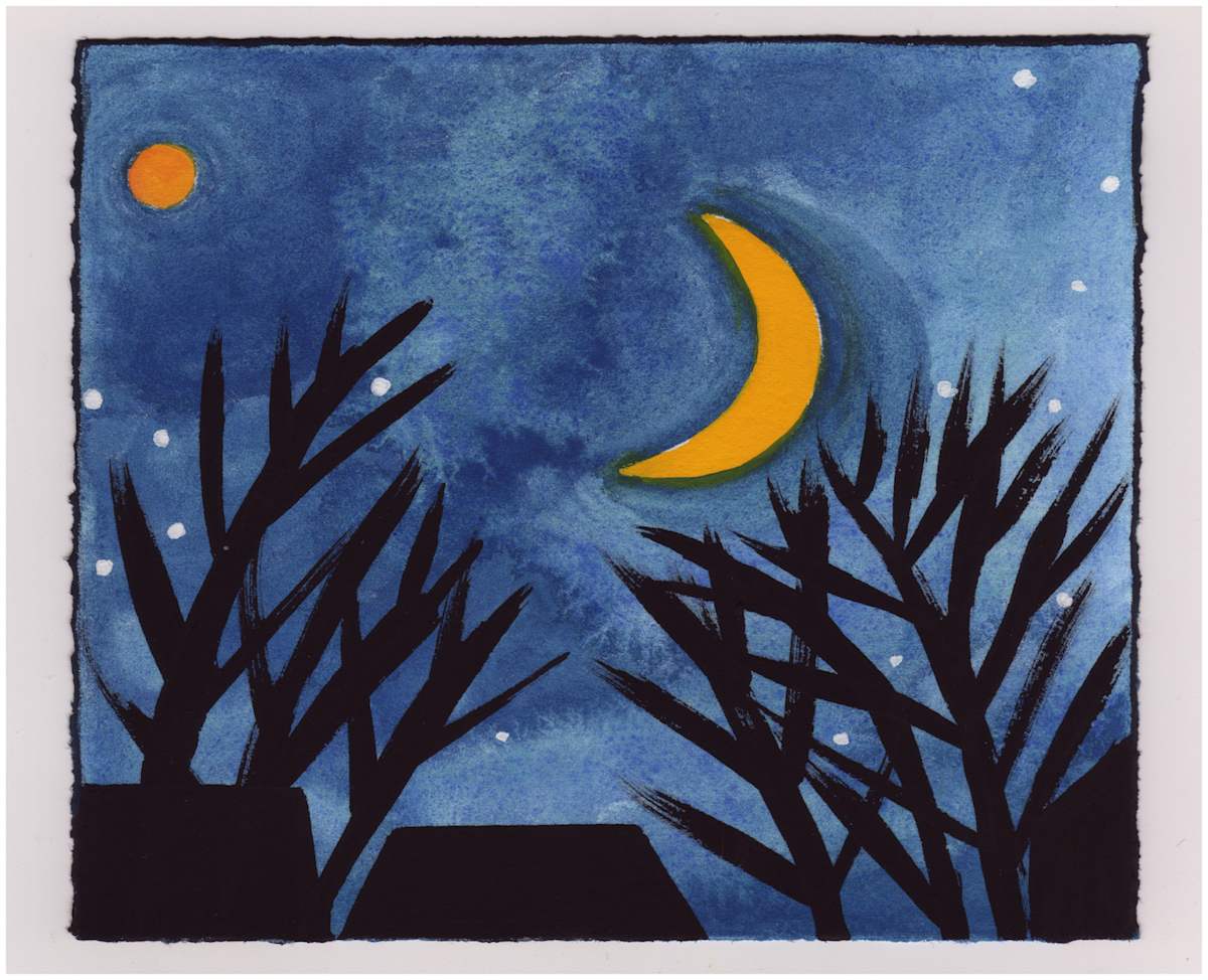 Mars and the Moon. #981 by Raya Bodnarchuk, Estate, Image 1.