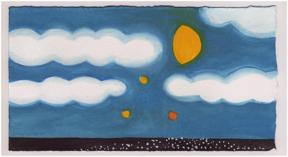 A Turquoise Sky at Night. #988 by Raya Bodnarchuk, Estate, Image 1.
