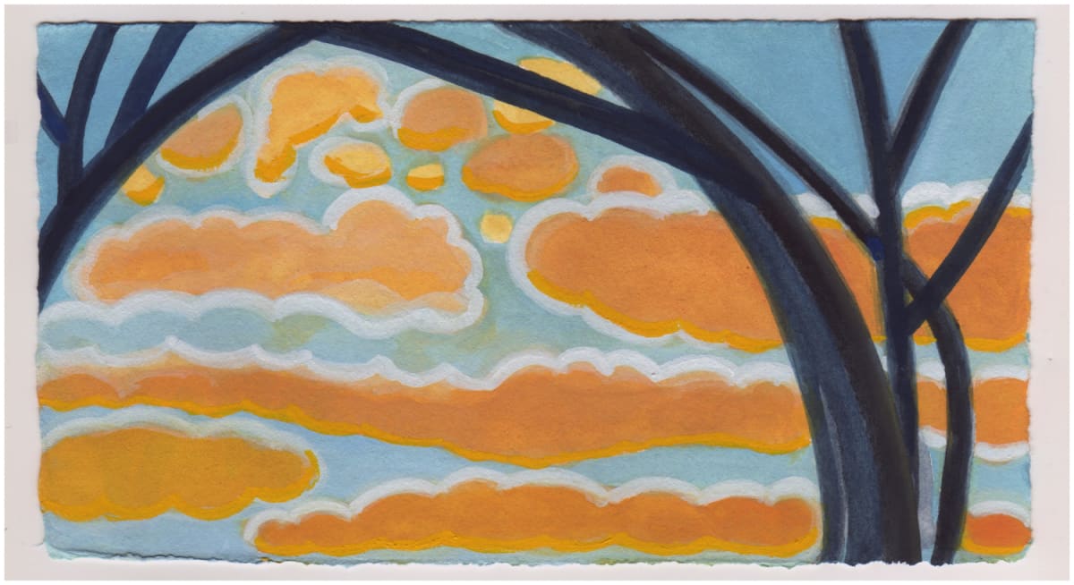 Floating Orange Clouds Tonight. #999 by Raya Bodnarchuk, Estate 